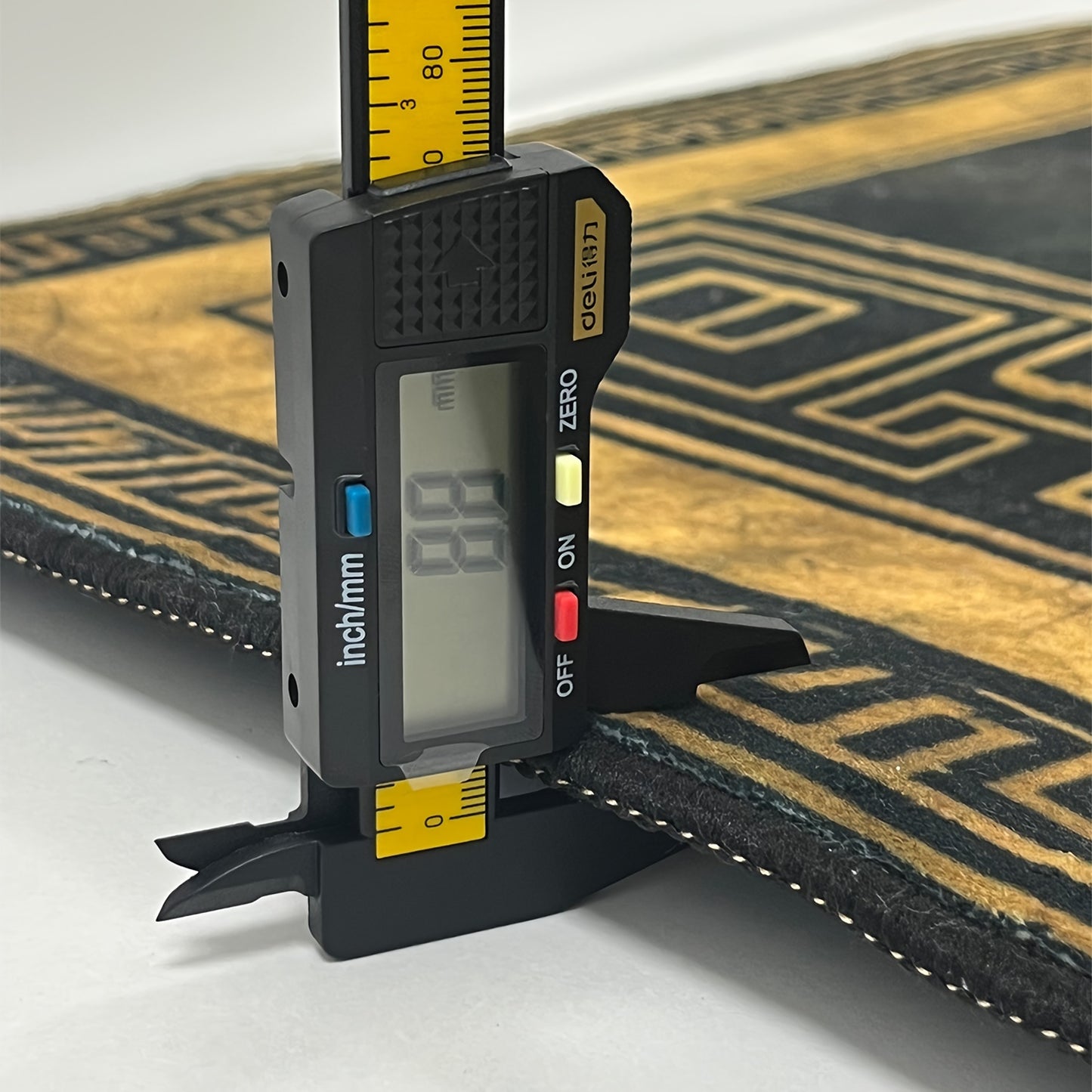 1pc, Dotted Plastic Bottom Cashmere Carpets, Fashionable Bedroom Thickened Rug, Non Slip Washable Balcony Floor Mat, Minimalist Line Home Decoration Carpet