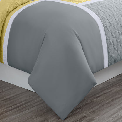 Bernard 7-Piece Patchwork Quilted Medallion Bed in a Bag Comforter Set with Sheets, California King/King/Queen/Full Size