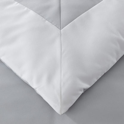 Caprice 7-Piece Modern Hotel Style Square Pattern Comforter Set with Decorative Pillows, Cal King/King/Queen/Full Size