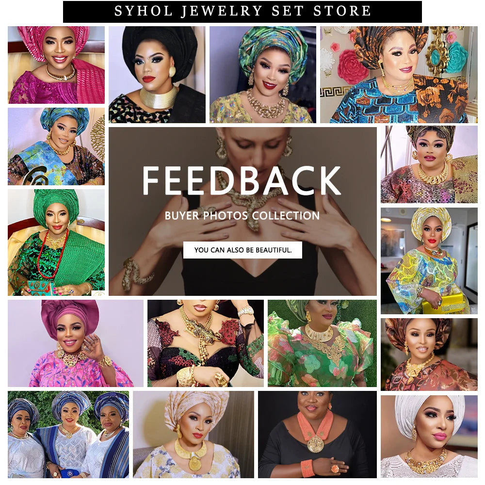 Dubai Gold Plated Jewelry Sets Luxury Colorful Artificial Stone Scallop Necklace Bracelet Earrings Women Party Jewelry Gifts