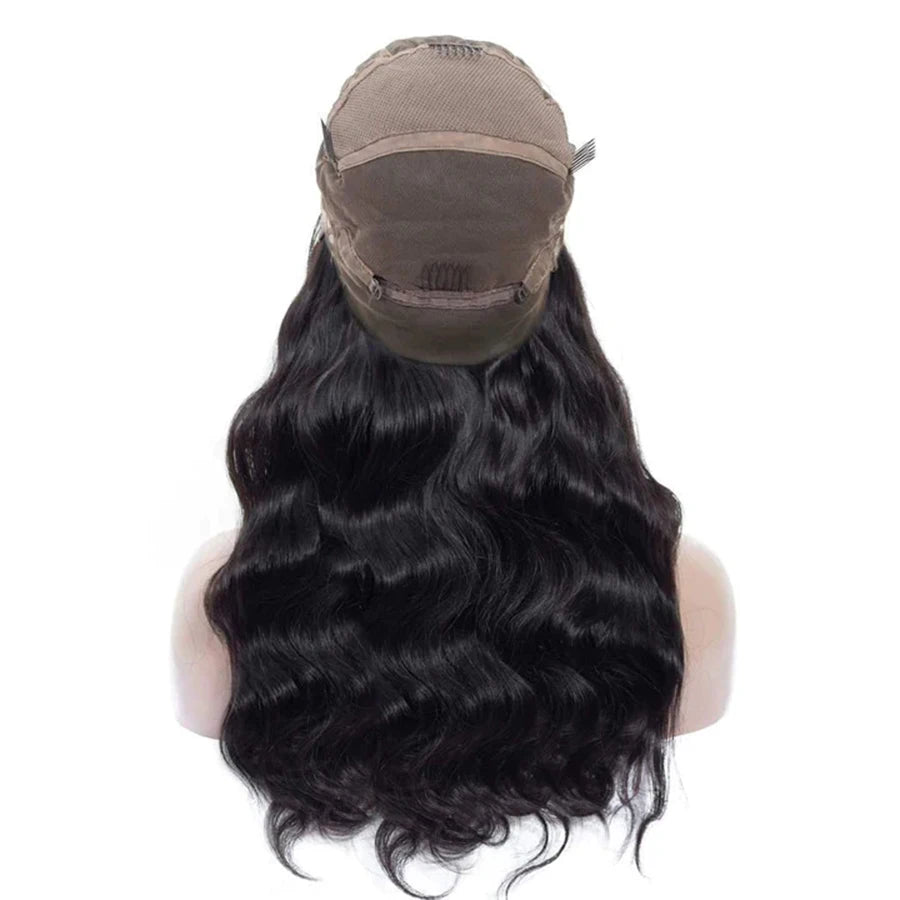 180% Density Full Lace Body Wave Human Hair Wigs Raw Indian Remy Hair Hd Lace Frontal Wig  Pre-Plucked Natural Color