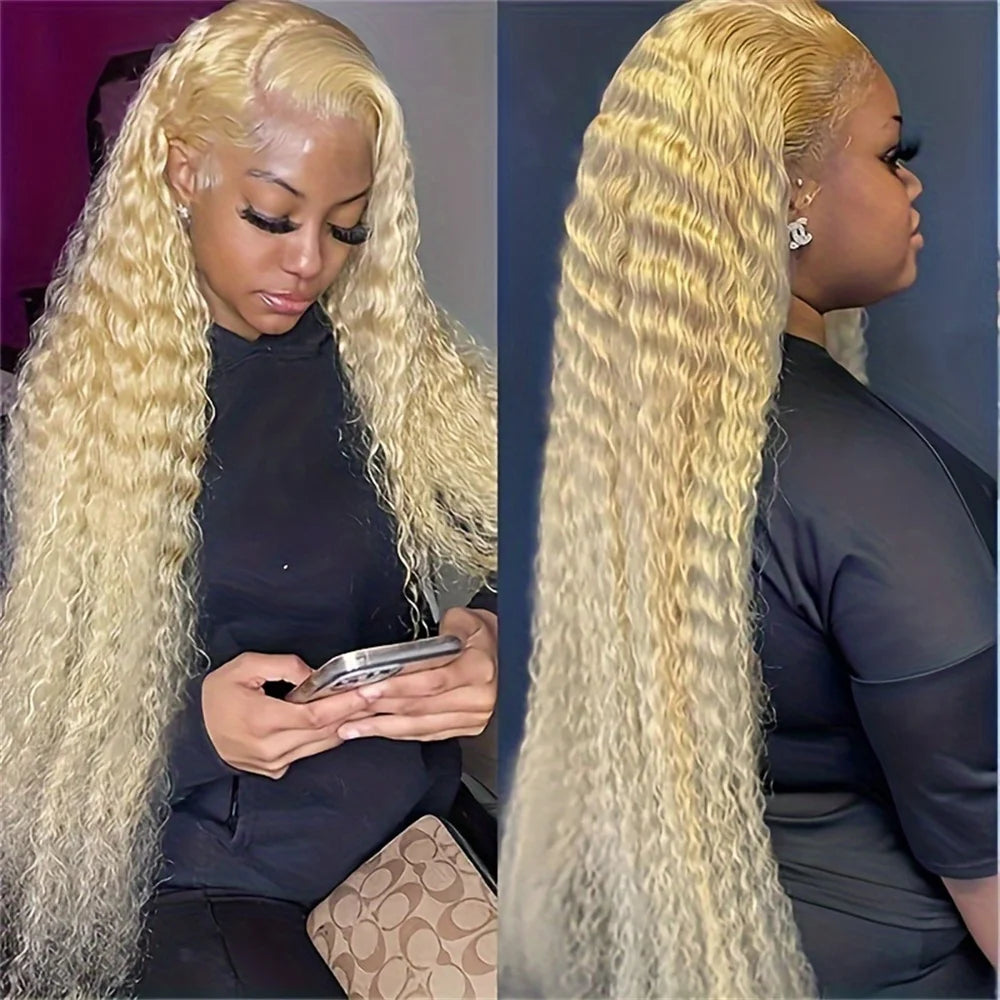 13x6 Hd Lace Frontal Wig 613 Blonde Wig 13x4 Lace Human Hair Wigs Deep Wave Brazilian Hair Curly Human Hair Wigs For Women