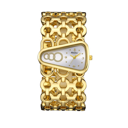 YaLaLuSi brand new popular watch gold skeleton gorgeous chic ion-plated gift box regulator