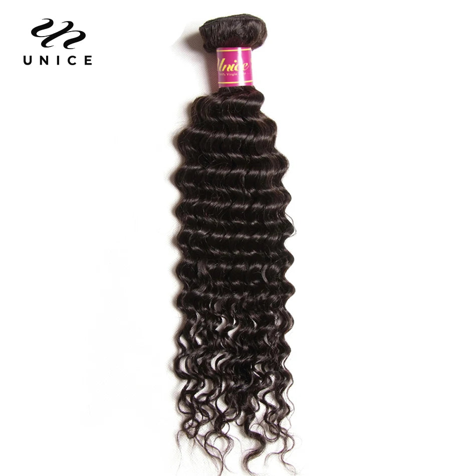 12-26 inch UNiCE Hair: Peruvian Deep Wave Human Hair Hair Bundles 1/3/4 PCS 100% Human Hair