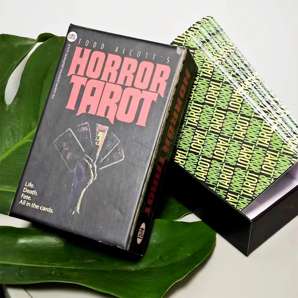 12*7cm Horror-Themed Card Deck with Illustrations Inspired by Macabre Literature and Spooky Pop Culture 78 Cards