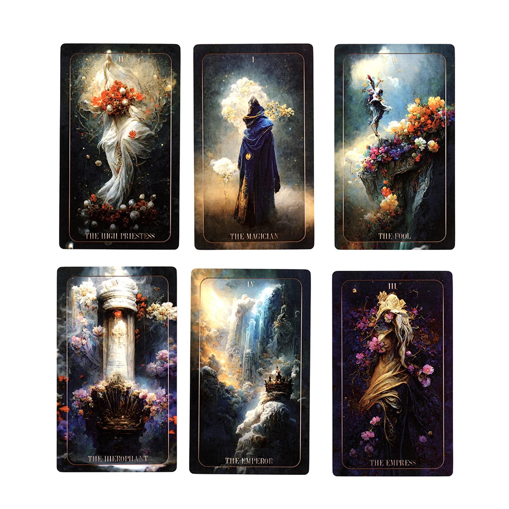 12×7CM Artificial Intelligence Tarot Deck Unique Cards with Guide Book,78 Original Cards for Beginners and Experts