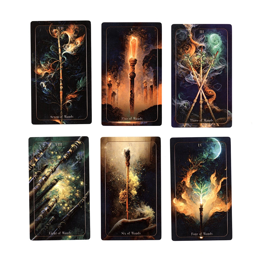 12×7CM Artificial Intelligence Tarot Deck Unique Cards with Guide Book,78 Original Cards for Beginners and Experts