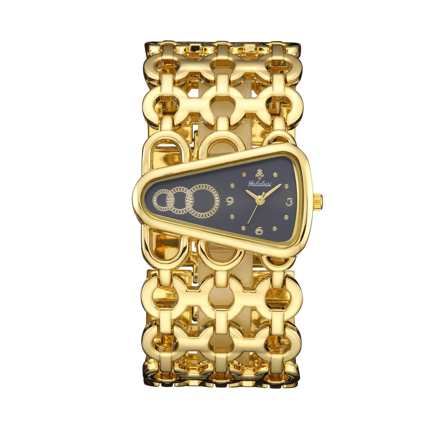 YaLaLuSi brand new popular watch gold skeleton gorgeous chic ion-plated gift box regulator