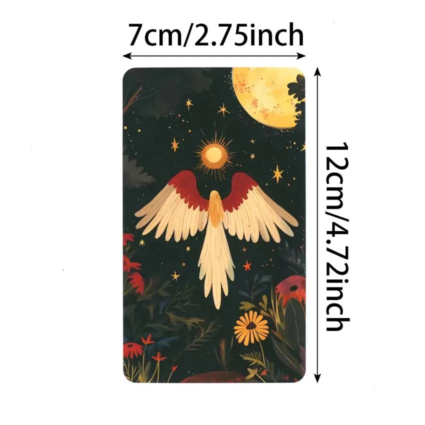 12x7 cm 56 Pcs Wings Of Empowerment Oracle Cards, Spiritual Awakening Tarot Cards Games