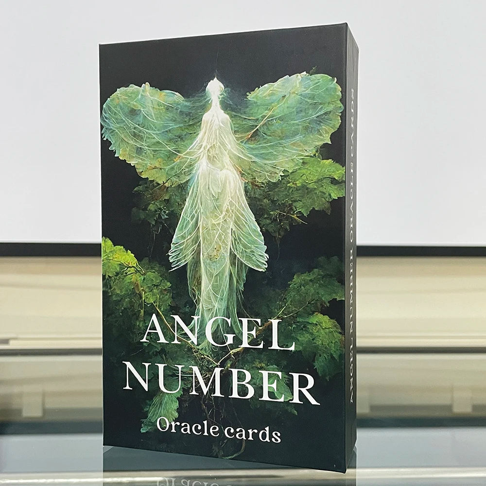 12x7cm Angle Number Oracle Cards in Box English Version Tarot Deck Keywords Divination Prophecy