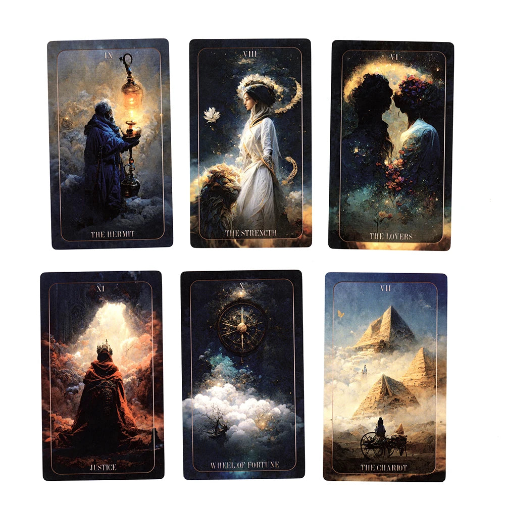 12×7CM Artificial Intelligence Tarot Deck Unique Cards with Guide Book,78 Original Cards for Beginners and Experts