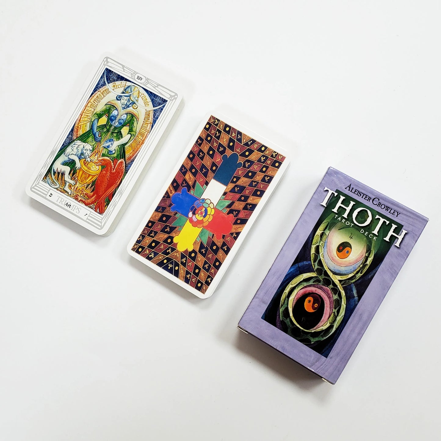 12x7cm Thoth Tarot Deck With Guidebook 78 Cards/Set Light Colors Design For Family Friends Party Board Game Divination Toys