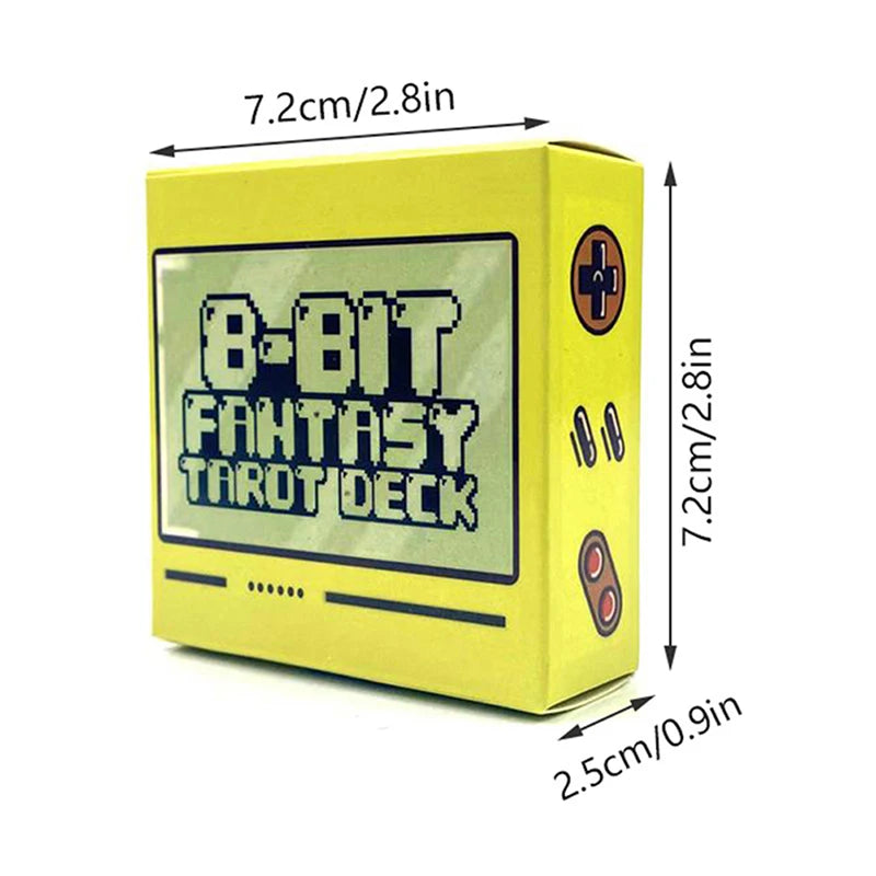 1Box 8 Bit Fantasy Tarot Deck Card Prophecy Divination Family Party Board Fortune Telling Game Beginners Tarot Cards Board Game