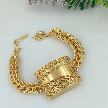 2023 Newest High Quality African Big Pendant Set Dubai Italian Brazilian Gold Plated Jewelry Set FHK12864