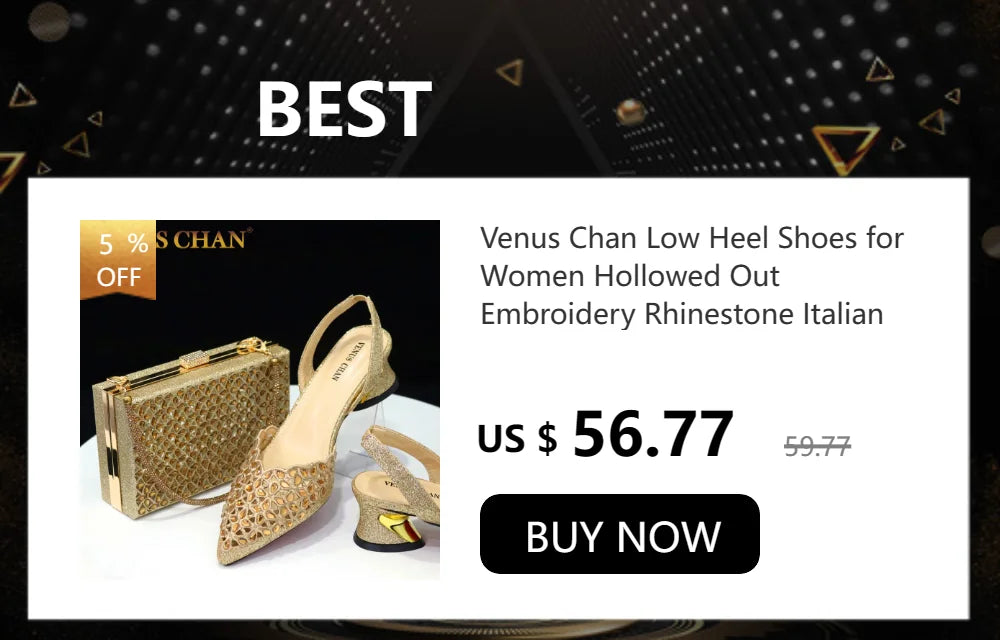 Venus Chan Latest Wedding Pointed Toe Women's Shoes High Heel White Color Rhinestones Party Ladies Shoes And Bag Set