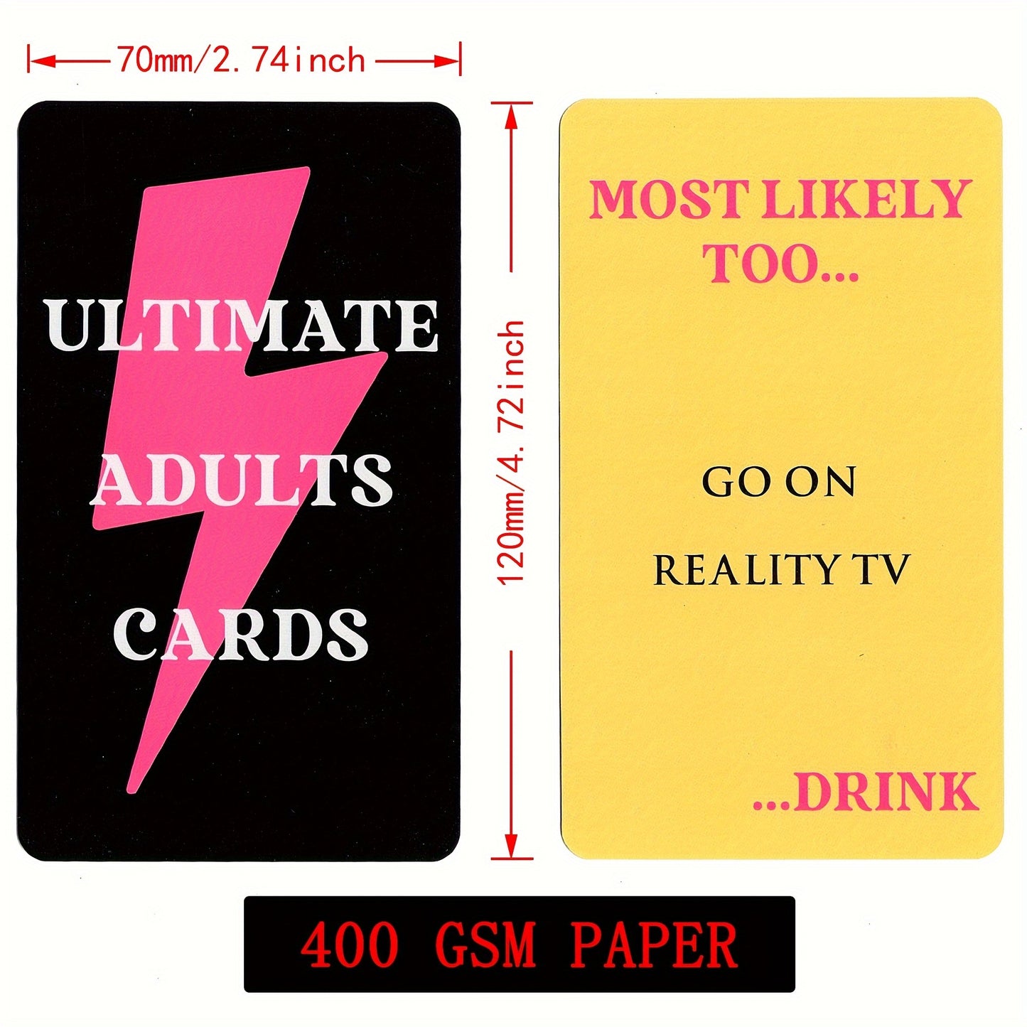 1 Deck Be Honest Or Get Drunk Game Cards - Card Stock Material, Fun Adult Drinking Game with Naughty Challenges and Dares, Perfect for Parties, Game Nights, and Weekends Away