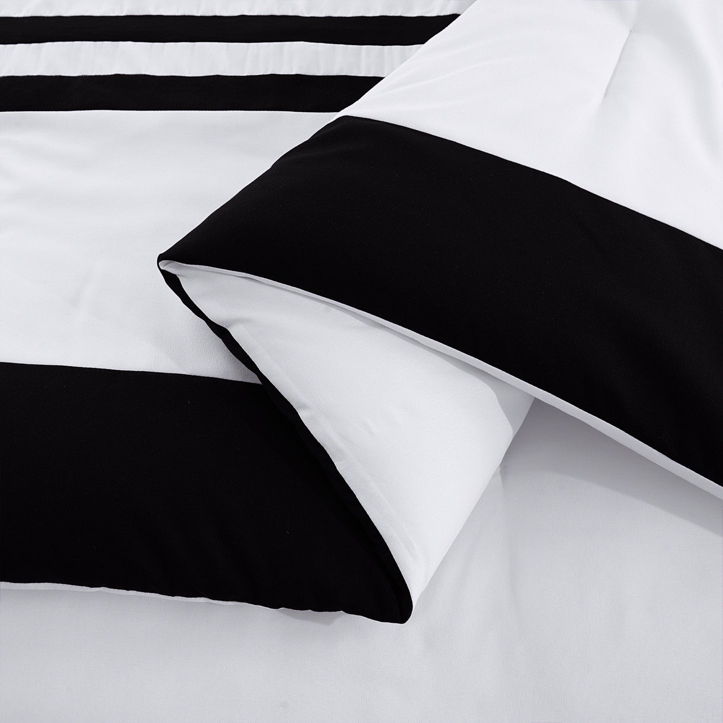 Caprice 7-Piece Modern Hotel Style Square Pattern Comforter Set with Decorative Pillows, Cal King/King/Queen/Full Size