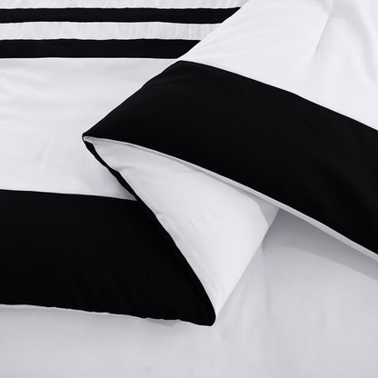 Caprice 7-Piece Modern Hotel Style Square Pattern Comforter Set with Decorative Pillows, Cal King/King/Queen/Full Size