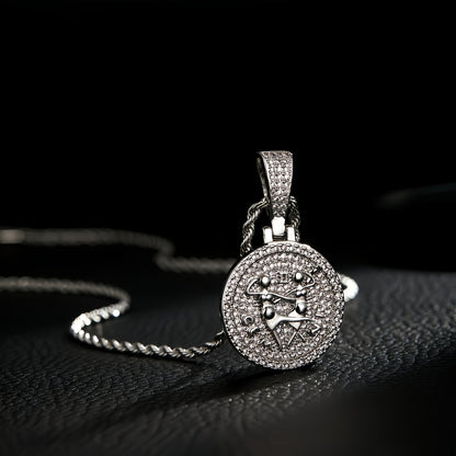 12 Zodiac Coins Necklace - 14K Gold Plated Golden Plated Hip-Hop Astrology Pendant with Synthetic Synthetic Zirconia Stones, 24in 304 Stainless Steel Chain, Unisex Jewelry Gift for Women & Men (Birthdays, Mother’s Day, Fath