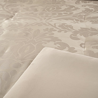 Valor 7-Piece Luxury Jacquard Floral Bed in a Bag Comforter Set