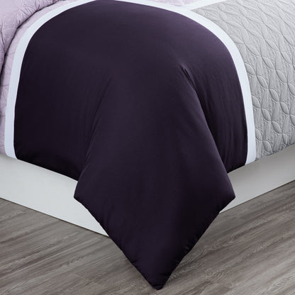 Bernard 7-Piece Patchwork Quilted Medallion Bed in a Bag Comforter Set with Sheets, California King/King/Queen/Full Size