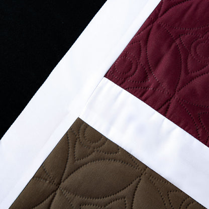 Bernard 7-Piece Patchwork Quilted Medallion Bed in a Bag Comforter Set with Sheets, California King/King/Queen/Full Size