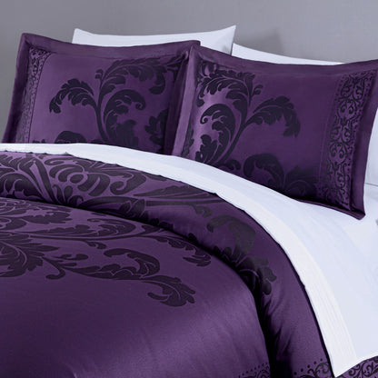 Valor 7-Piece Luxury Jacquard Floral Bed in a Bag Comforter Set