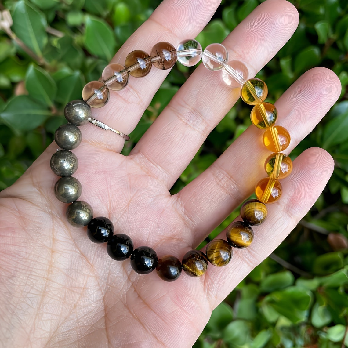 1Pc Fashionable Tiger Eye Bracelet, Relieve Stress Healing Bracelet For Women & Men