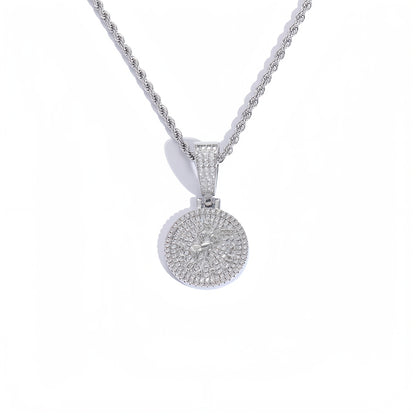 12 Zodiac Coins Necklace - 14K Gold Plated Golden Plated Hip-Hop Astrology Pendant with Synthetic Synthetic Zirconia Stones, 24in 304 Stainless Steel Chain, Unisex Jewelry Gift for Women & Men (Birthdays, Mother’s Day, Fath