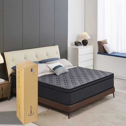 mattress, 12 inches, box hybrid mattress with memory spring hybrid, individual pocket spring mattress for family rooms and hotels in black