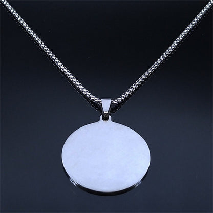 Stainless Steel Yin Yang Tai Chi Sun & Moon Pendant Necklace - Fashionable Chinese Style Amulet with Starry Night Design, Durable 316L Stainless Steel Chain, Sun And Moon Jewelry