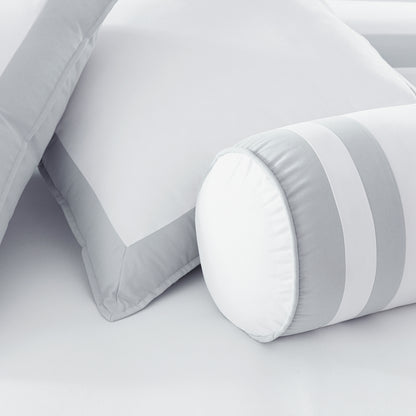 Caprice 7-Piece Modern Hotel Style Square Pattern Comforter Set with Decorative Pillows, Cal King/King/Queen/Full Size