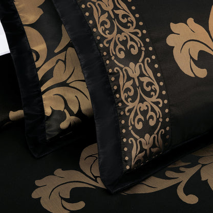 Valor 7-Piece Luxury Jacquard Floral Bed in a Bag Comforter Set