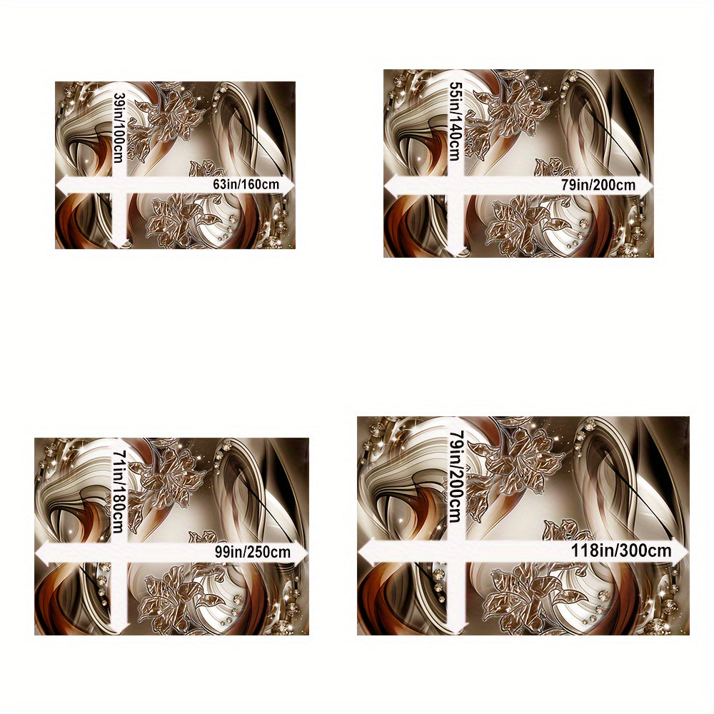 Noble Butterfly Printed Palace Royal Decorative Living Room Soft Carpet, Machine Washable Non-slip Carpet, Hotel Cafe Shop Carpet