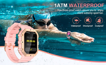 Smart Watch (Answer/Make Calls) - DUEDE 1.65" Touch Screen For Women, 1ATM, 100+ Sport Modes, Fitness Activity Tracker, Female Health Record Pedometer, For Android & IOS, 2024, Pink