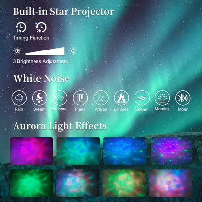 Queen Led Bed Frame With Galaxy Aurora Star Projector, Full Size Platform Bed With 2 Removable Storage Drawers, 52" Crystal Button Tufted Upholstered Headboard King Bed With Charging Station, Noise Free, No Box Spring Needed,