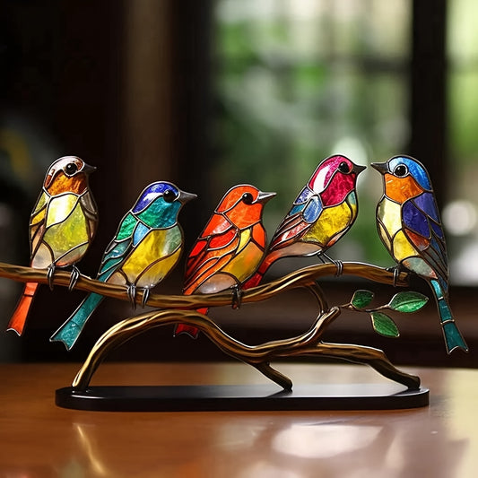 1pc Colorful Metal Bird Desktop Decoration Creative Gifts & Home Decoration Suitable for living room, dining room, bedroom, office, showroom and other occasions 
 Various styles available