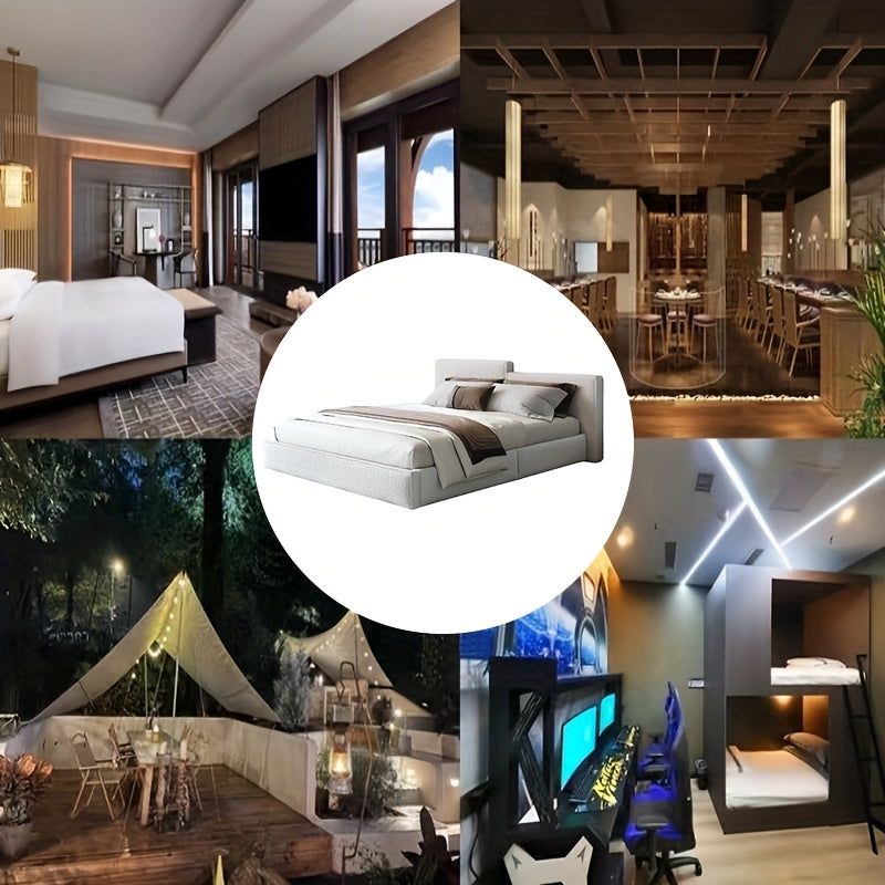 Queen & Full Size Bed Frame with Upholstered Headboard - Wood & Metal Slat Support, No Box Spring Needed, Easy Assembly, Quiet Mattress Foundation by Guyii Commercial, GUYII