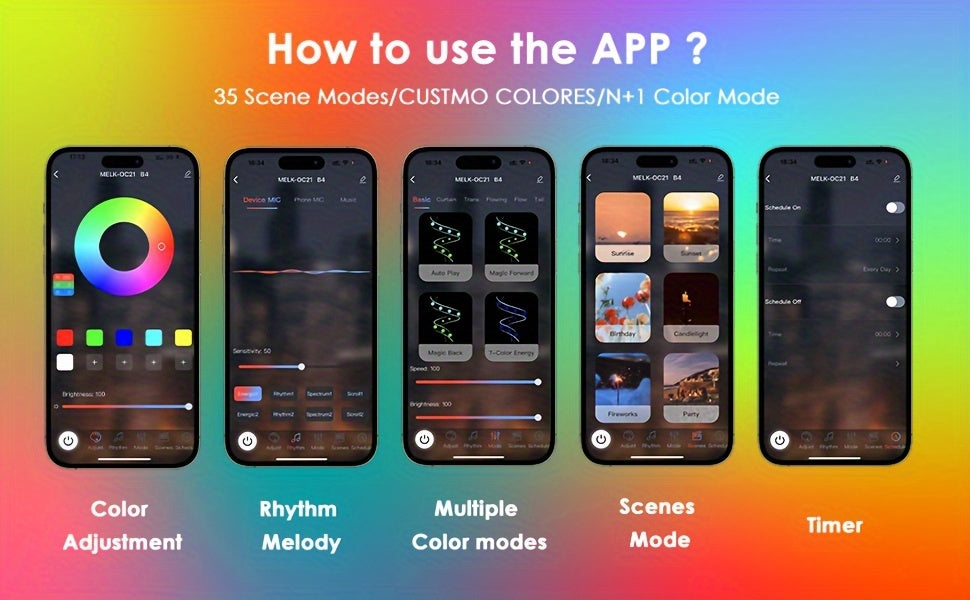 Smart Rainbow Bedside Table Lam