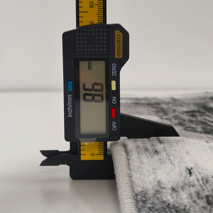 Luxurious Faux Cashmere Black Marble Area Rug - 1pc, Machine Washable & Non-Slip, Perfect for Living Room, Bedroom, Office - Elegant Home Decor