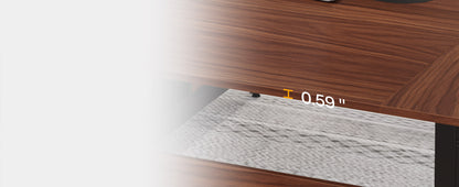 63-Inch Executive Desk - Large L-Shaped Desk with Drawer Cabinet & Storage Shelves - Corner Executive Office Desk - Business Furniture Set Workstation for Home Office - For Professionals & Entrepreneurs - Perfect for Home Off