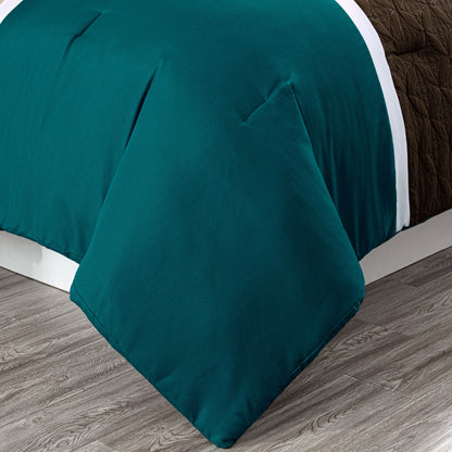 Bernard 7-Piece Patchwork Quilted Medallion Bed in a Bag Comforter Set with Sheets, California King/King/Queen/Full Size