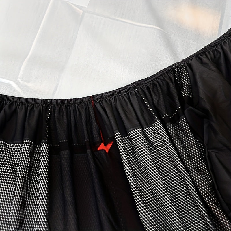 3pcs Cool Technology Digital Printing Material Plaid Fitted Sheet(1pc Bed Sheet+2pcs Pillowcase No Filling)Deep Pocket In 15 Inch At Home Dormitory Suitable for All Seasons Mattress Protector