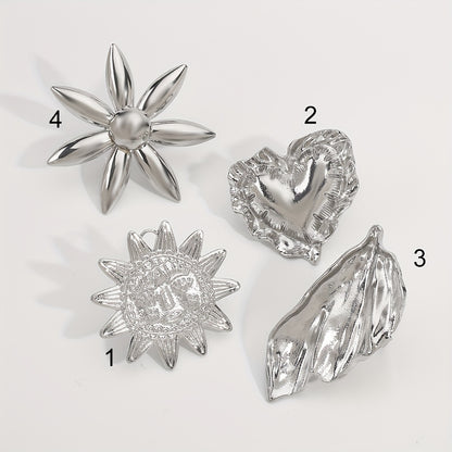 Exquisite Flower Sun Leaf Temperament Women's Ring