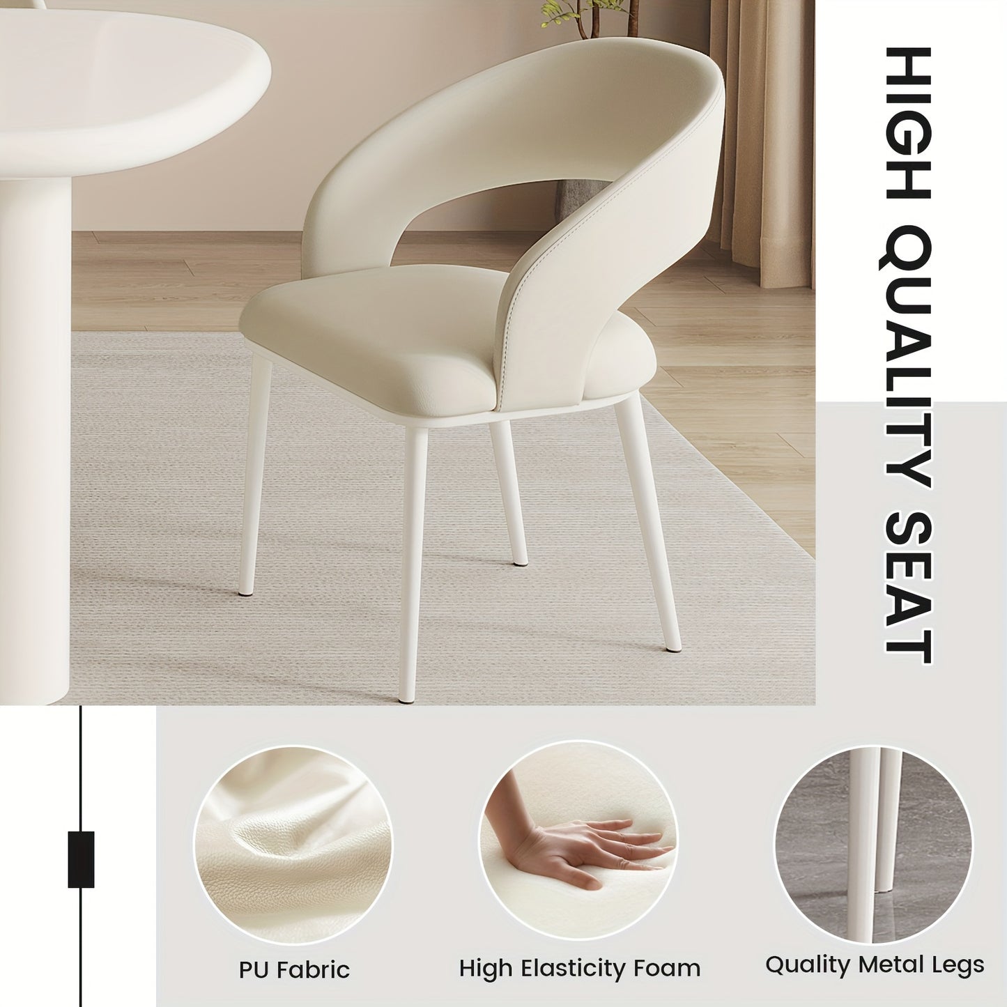 Large Office Desk, Wedge-Shaped Computer Office Desk, Modern Executive Desk, Creamy White Writing Study Desk For Study Room, Home Office, Easy Assembly, Guyii