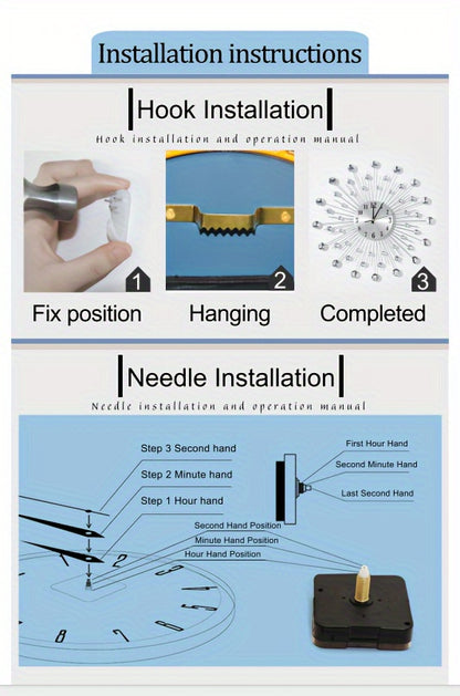 1pc Creative Silent Metal Wall Clock – Battery-Powered Round Decorative Clock For Living Room – Modern Home Decor, AA Battery Operated