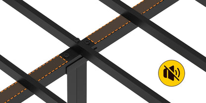 MSmask Queen Size LED Bed Frame with Storage Headboard, 4 Drawers & Bookcase - Contemporary Metal Design, RGB Lighting, Built-in Charging Station, Ideal for Modern Bedrooms