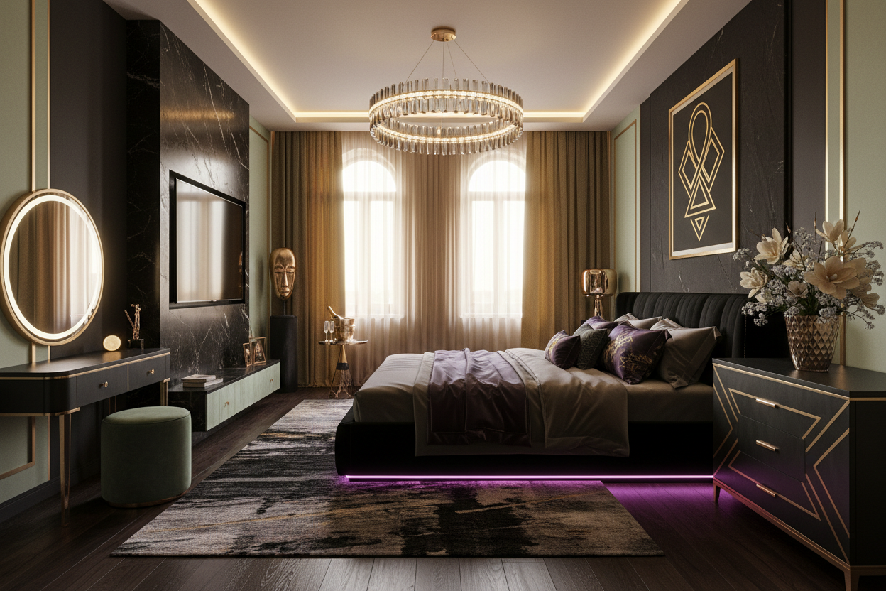 Luxury Power Couple Bedroom - Bright & Warm